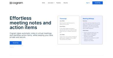 Cogram: Ia Que Toma Notas Durante Las Reuniones, Realiza Seguimiento De Las Acciones