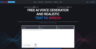 Big Speak: Genera Voces De Hasta 8.000 Caracteres Con Con Ia