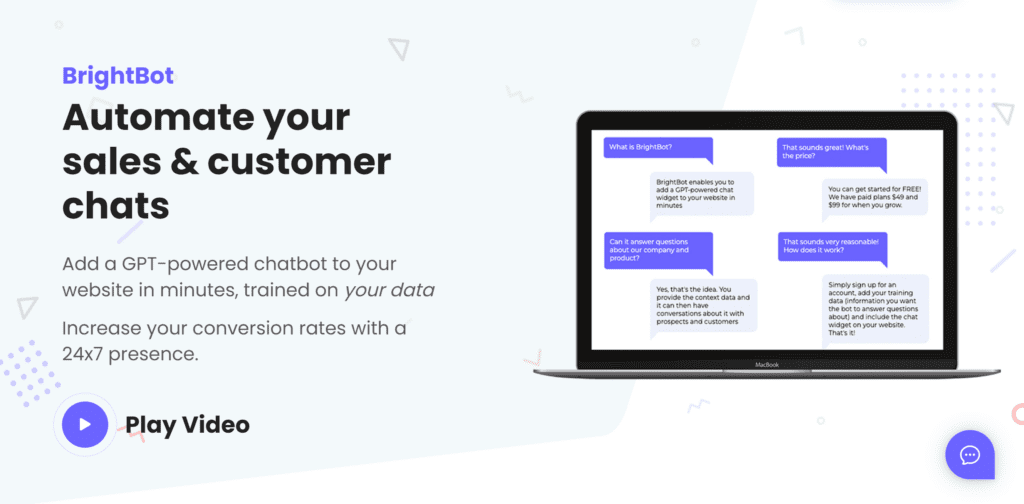 Brightbot: Chatbot Por Ia. Automatiza Ventas Y Chats Con Clientes