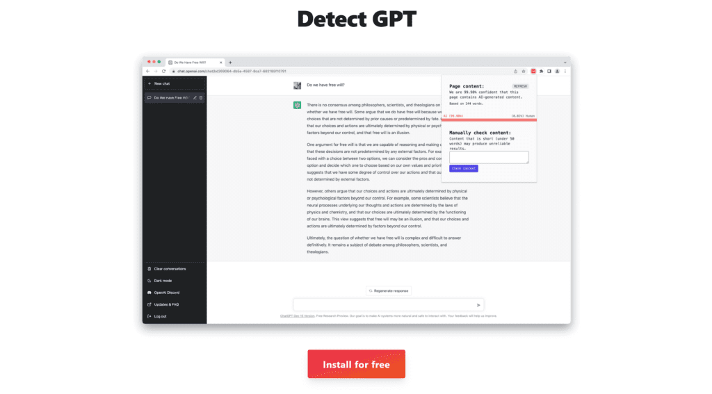 Detect Gpt: Extensión De Chrome Para Detectar Contenido Generado Por Ia