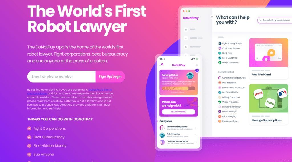 Donotpay: El Primer Abogado Robot Del Mundo Con Ai De Servicios Legales