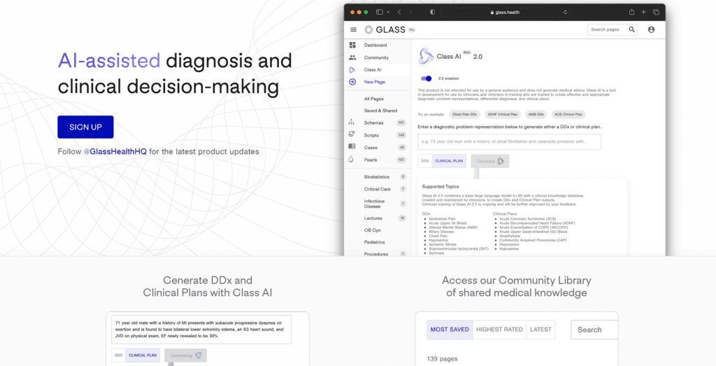 Glass: Diagnóstico Médico Asistido Por Ia Y Toma De Decisiones Clínicas