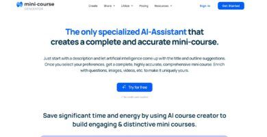 Mini.course: Asistente Especializado En La Creación De Cursos Con Inteligencia Artificial