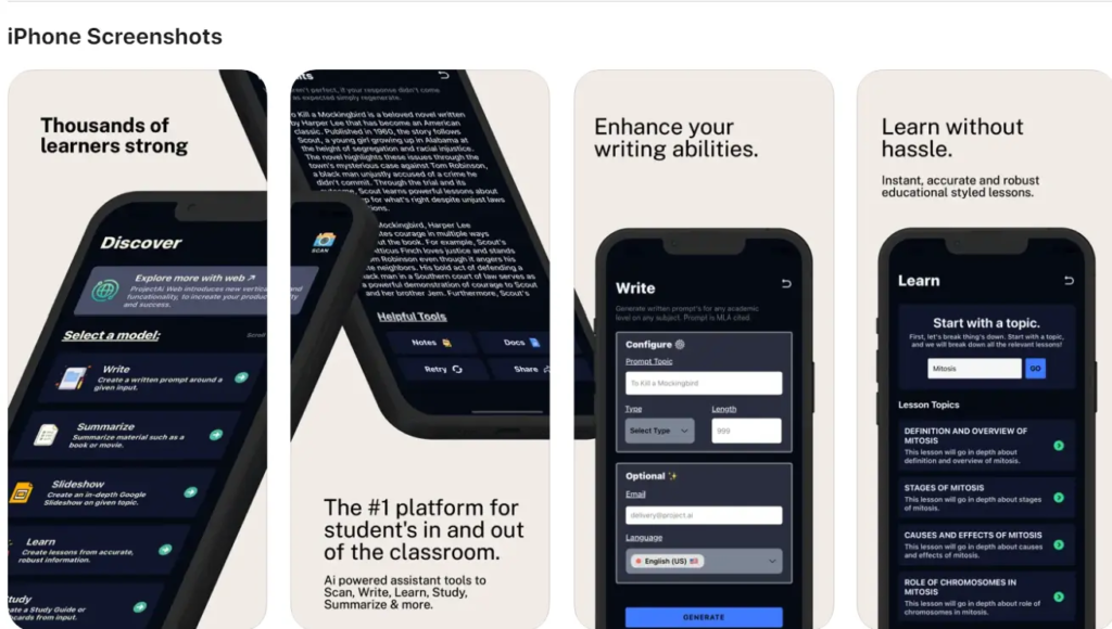 Projectai: Proporciona Con Ia A Los Estudiantes Herramientas Y Recursos Útiles Para Mejorar Su Aprendizaje Y Estudio