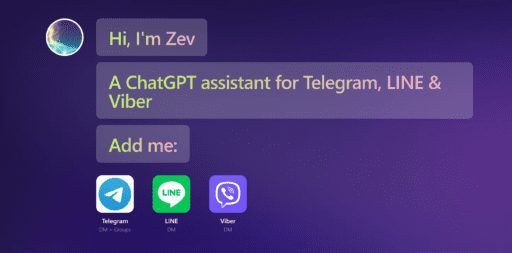 zev: chabot para las aplicaciones line, telegram y viber