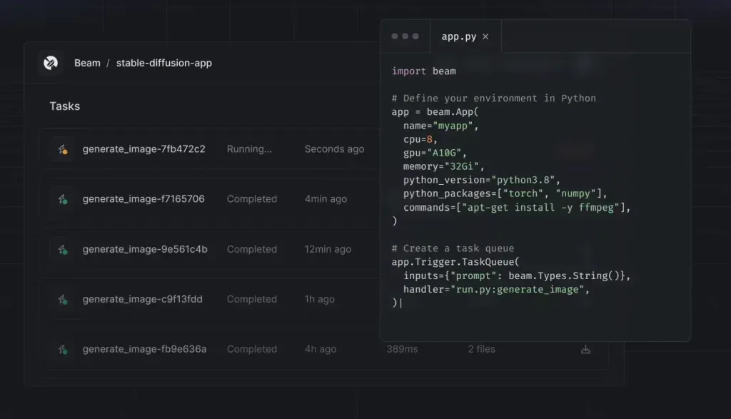 Beam: Ia Para Desarrolladores Implementen Proyectos Y Modelos De Ia Sin Servidor