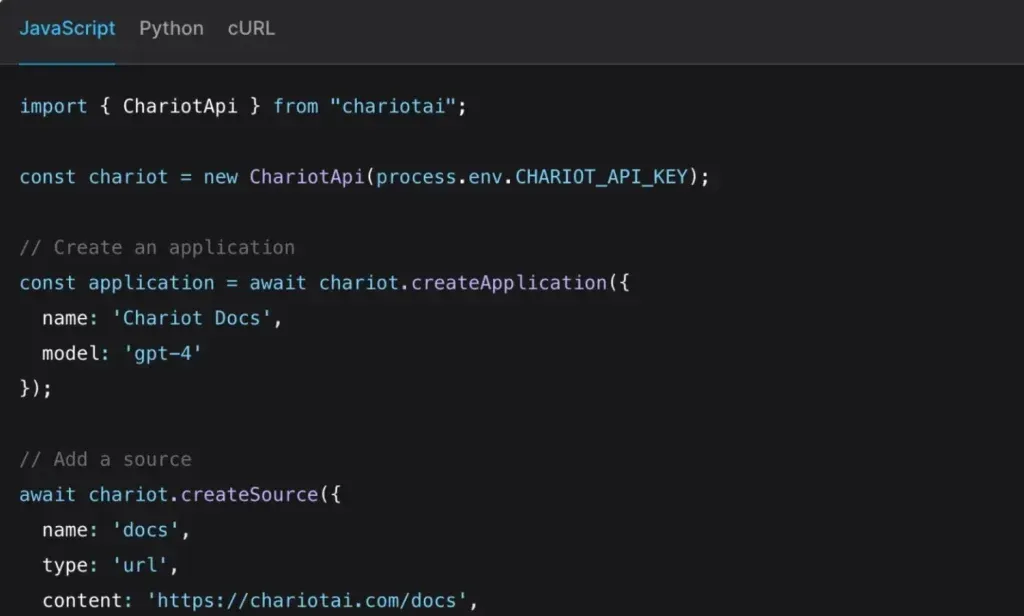 Chariot: Plataforma Ia Para Que Desarrolladores Añadan Lenguaje Natural A Las Aplicaciones