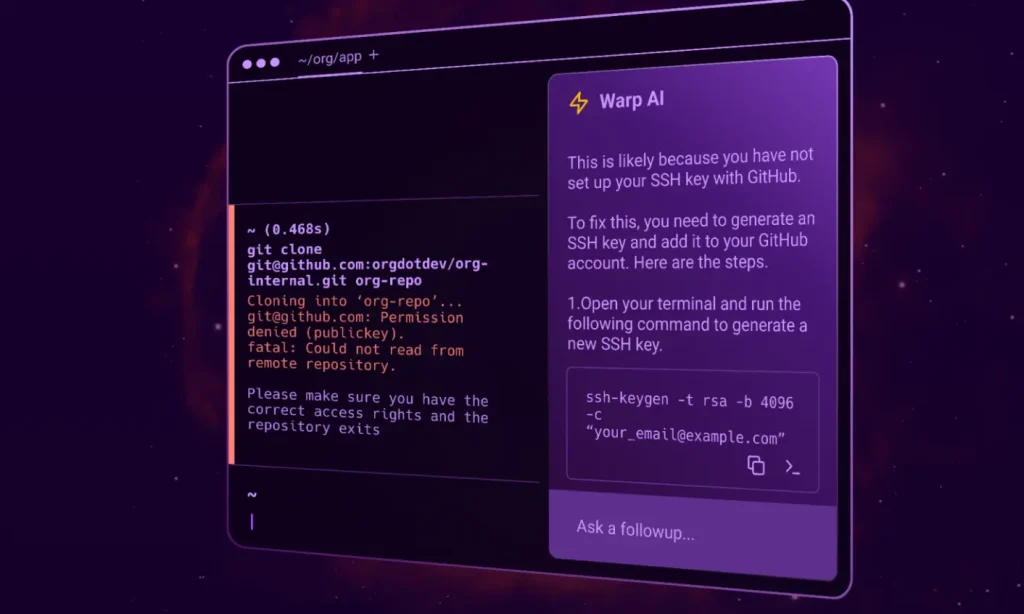 Warp AI: Herramienta IA para asistente de terminal para búsquedas de comandos 1 Warp Ai: Herramienta Ia Para Asistente De Terminal Para Búsquedas De Comandos