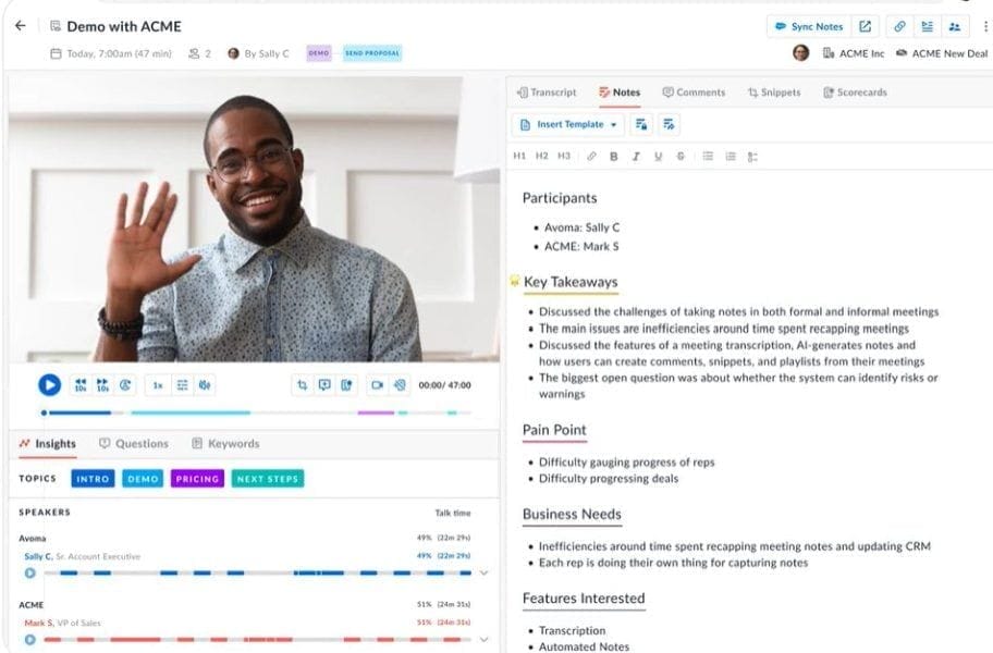 Avoma 3.0: Plataform Ia Para Procesos De Ventas Y Relaciones Con Clientes