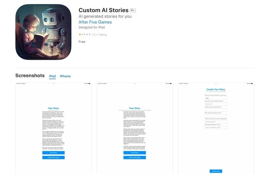 Custom Ai Stories: Hstorias Generadas Por Ia Para Dispositivos Móviles De Apple