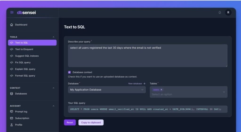 Dbsensei: Herramienta Ia De Consulta De Bases De Datos Para Obtener Resultados Precisos