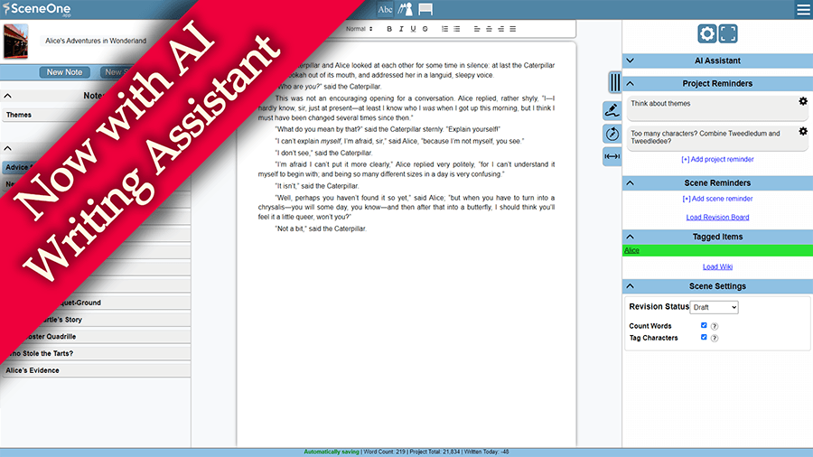 Scene One: Software De Escritura De Libros Para Todos Los Niveles Con Ia