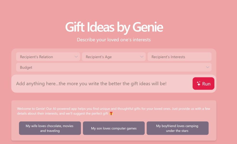Gifts Genie: Buscador De Regalos Por Ia Para Compras Sin Estrés