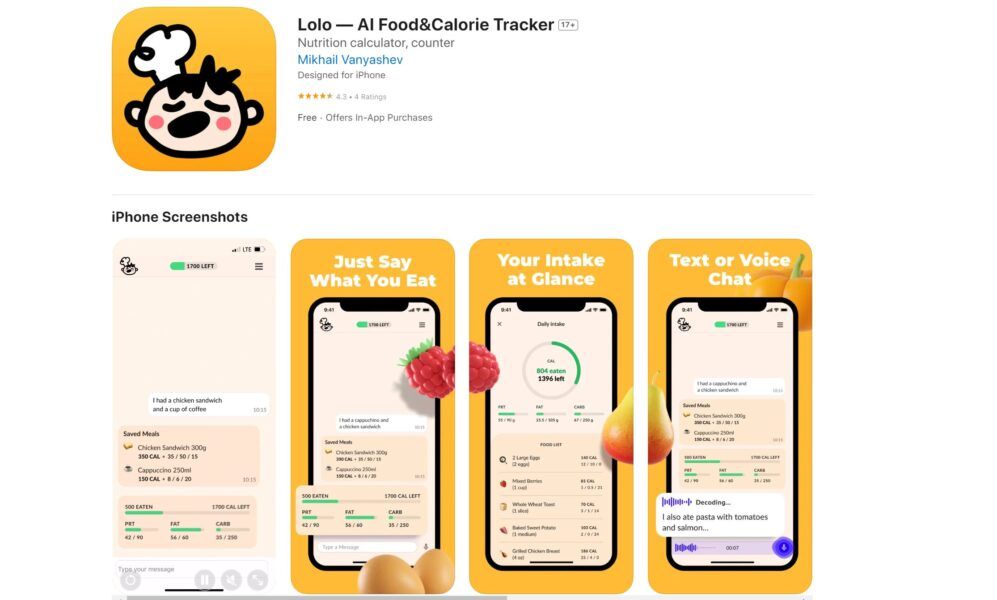 Lolo: La App Fácil De Seguimiento De Alimentos Con Ia Para Mantener Tus Calorías Bajo Control