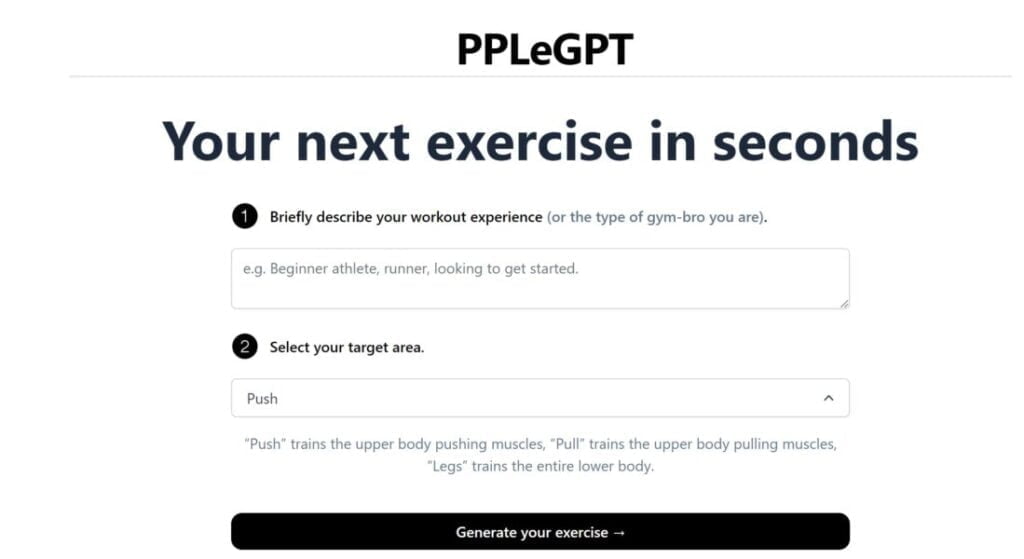 Pplegpt: Tu Próximo Ejercicio Físico De Fitness En Segundos Con Inteligencia Artificial
