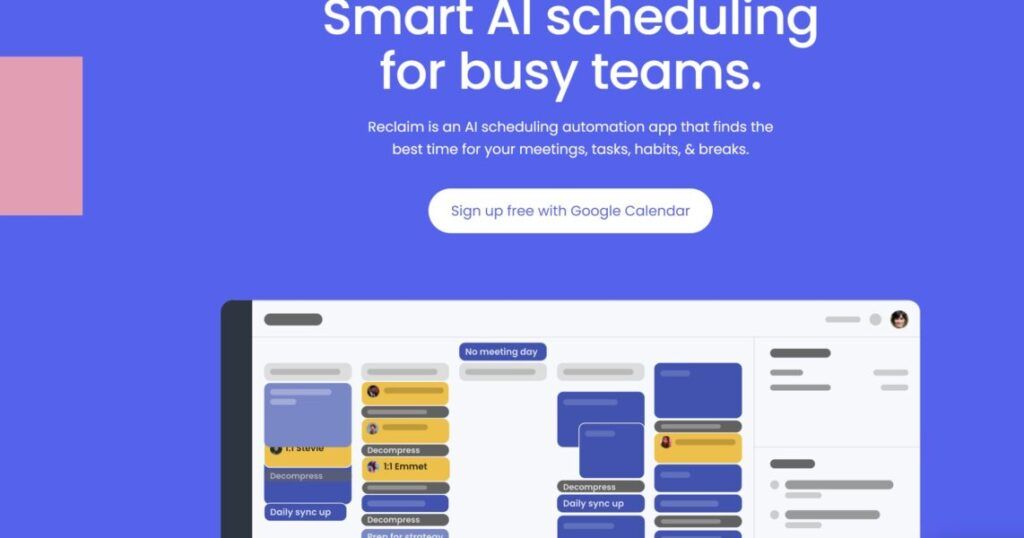 Reclaim Ai: Herramienta De Productividad Que Optimiza El Tiempo Del Equipo Con Ia