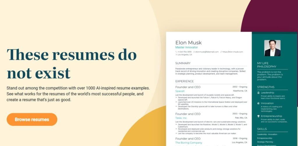 This Resume Does Not Exist: Ejemplos De Currículums Únicos Basados En Ia