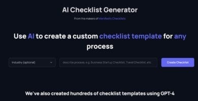 AI Checklist-Generator: Herramienta IA que Genera Listas de Verificación en Varias Industrias 7 Ai Checklist-Generator: Herramienta Ia Que Genera Listas De Verificación En Varias Industrias