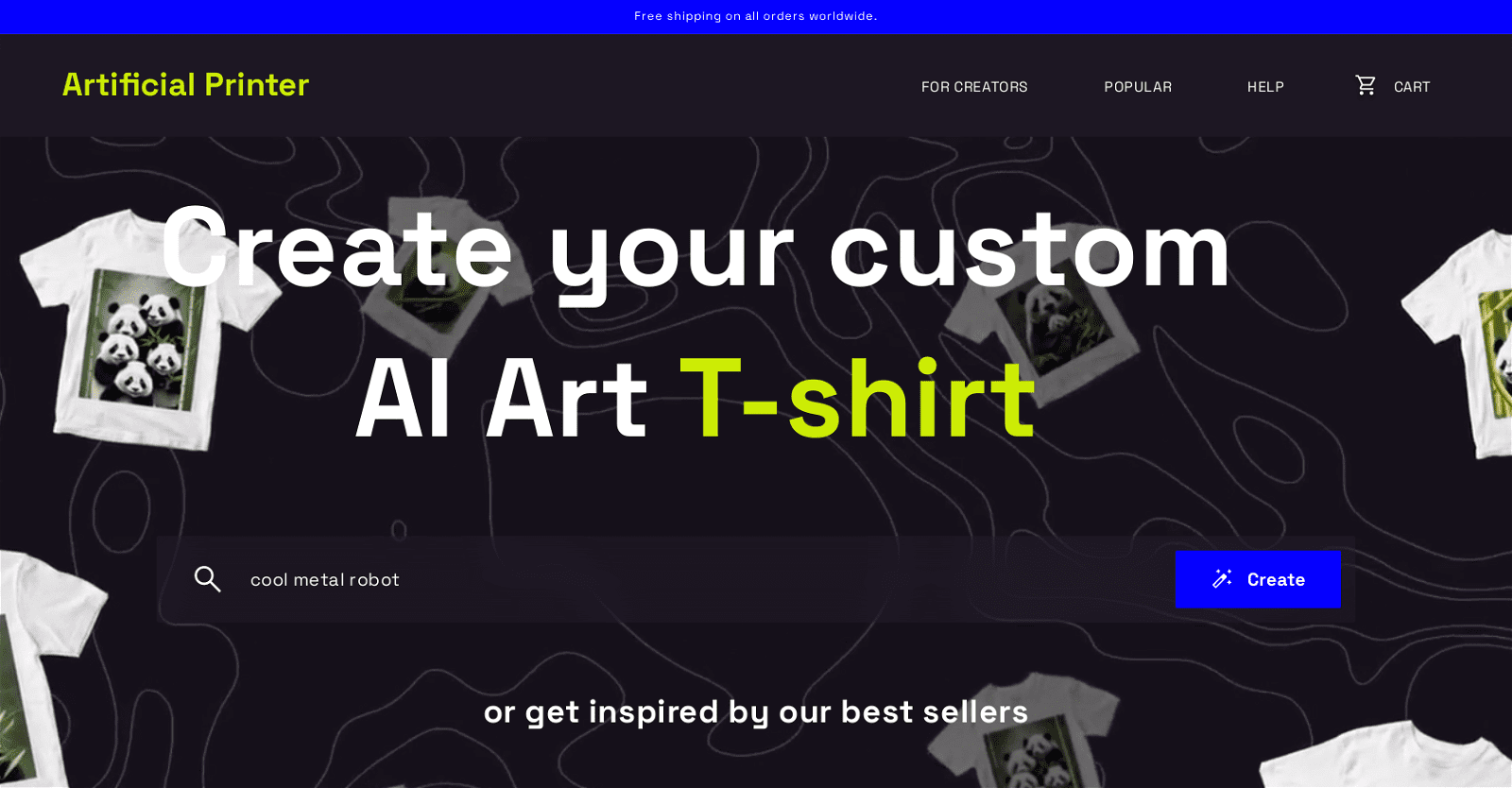 Artificial Printer: ¡Crea tu Camiseta de Arte con Inteligencia Artificial! 2 Imagen De Camiseta Personalizada