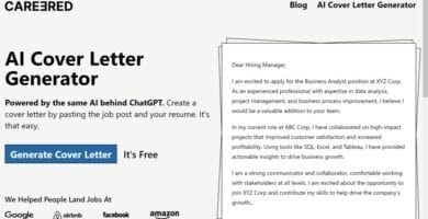 Careered.ai: Generador gratuito de cartas de presentación con IA desarrollado por ChatGPT 6 Careered.ai: Generador Gratuito De Cartas De Presentación Con Ia Desarrollado Por Chatgpt