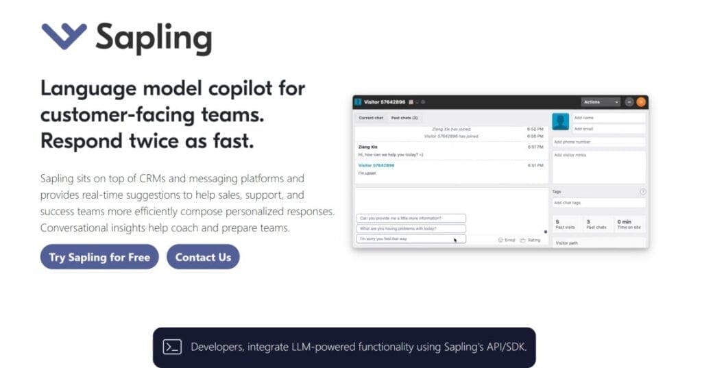 Sapling: Modelo De Lenguaje Copiloto Para Equipos De Atención Al Cliente Usando Ia