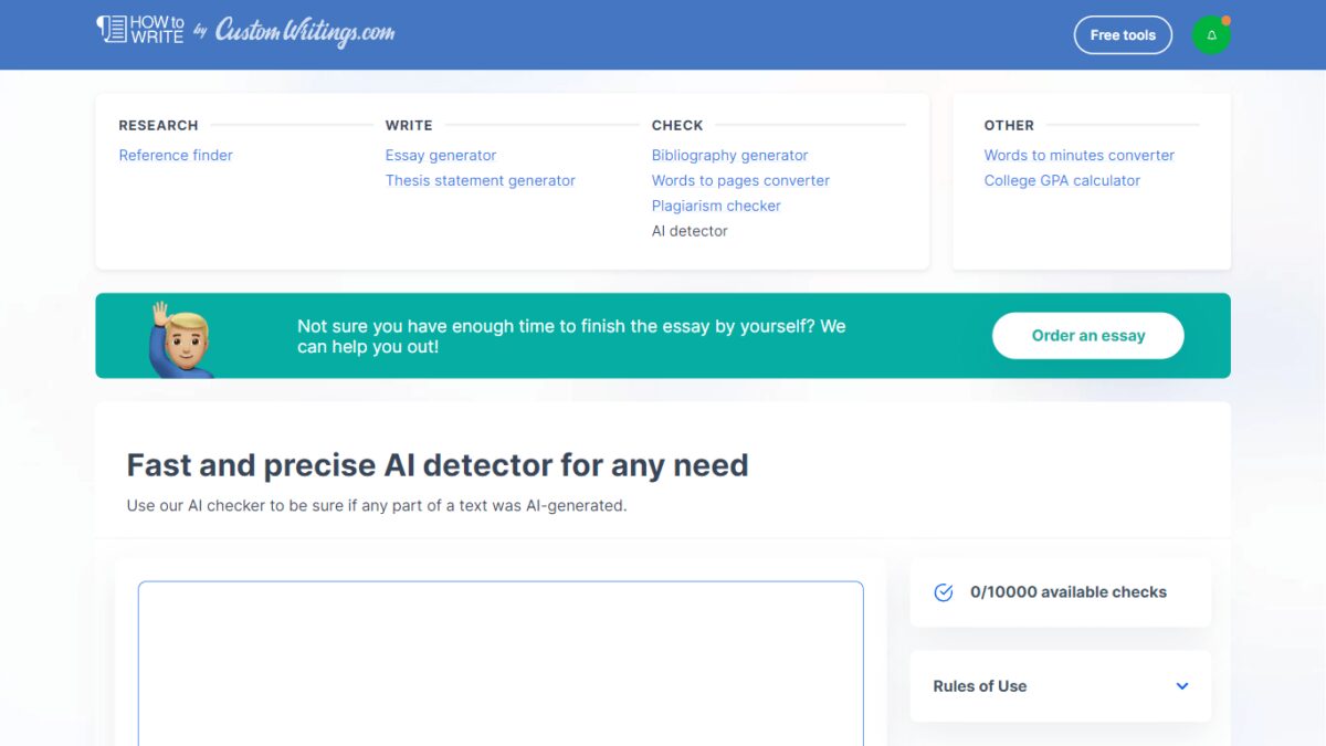 AI Detector By Custom Writings 1 Ai Detector By Custom Writings