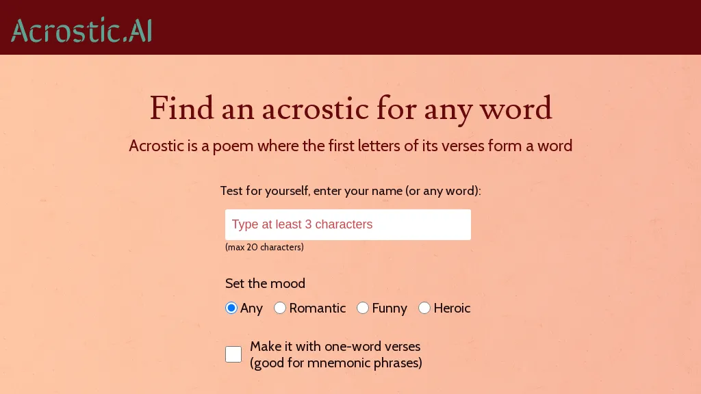 Acrostic Ai