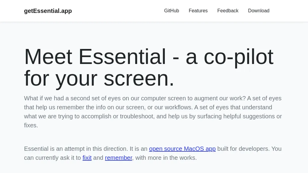 Essential 1 Essential