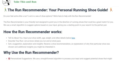 Run Recommender 55 Run Recommender
