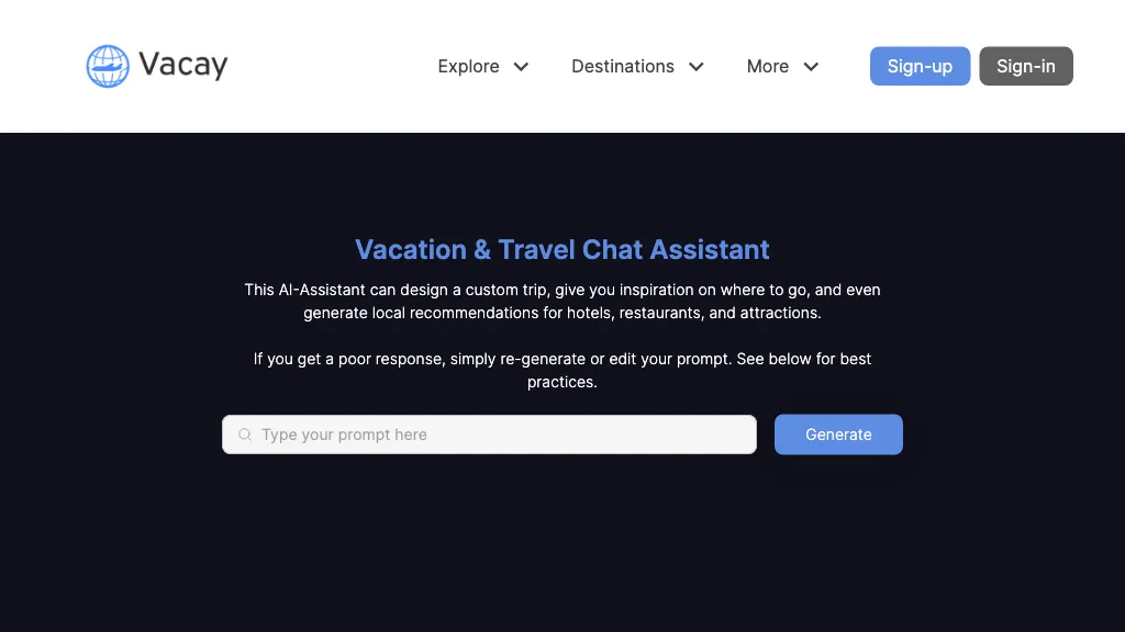 Vacation &Amp; Travel Chat (Gpt)