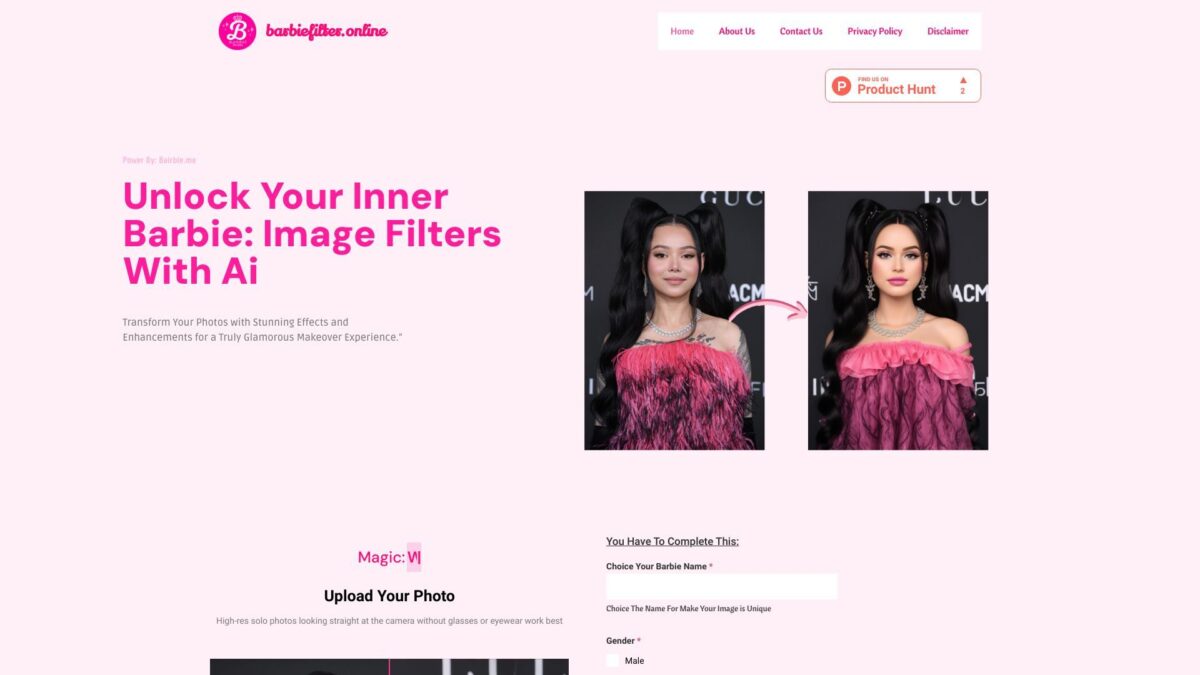 Barbie Filter Image Generator With Ai
