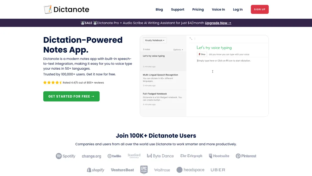 Dictanote 1 Dictanote