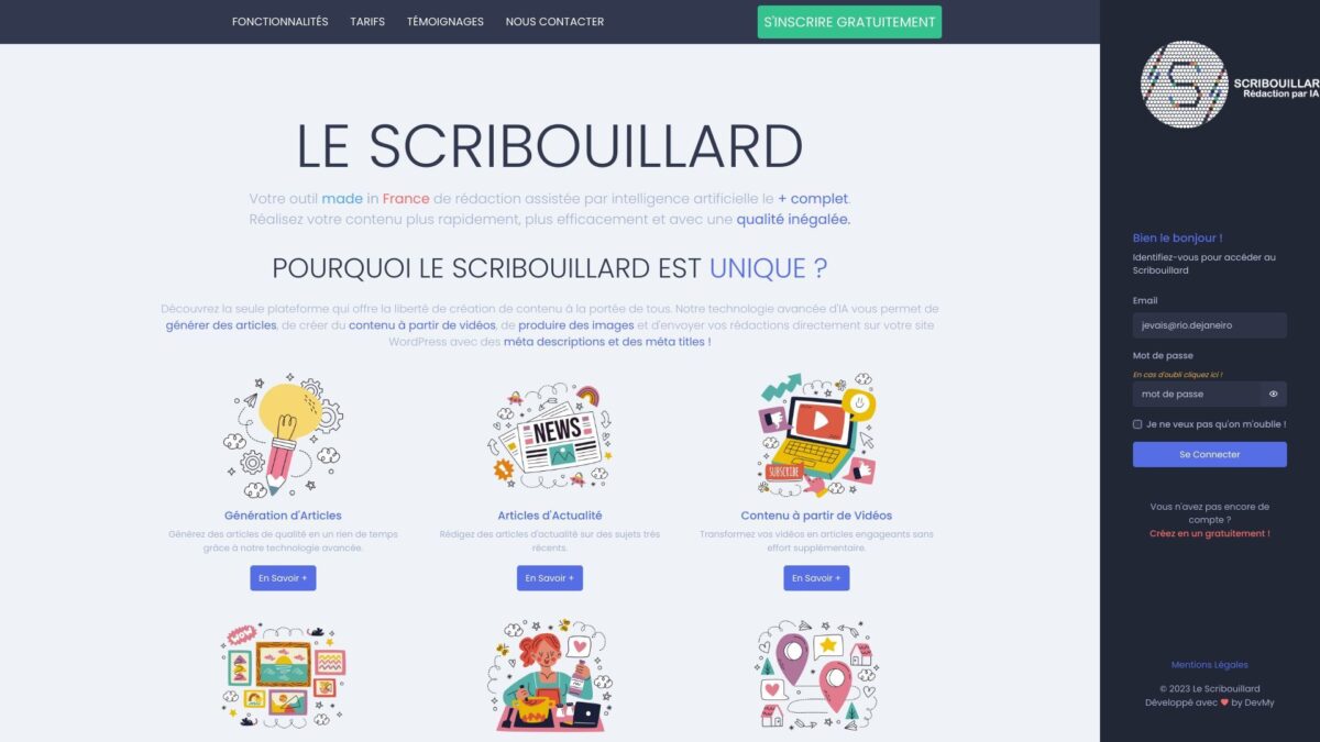 Le Scribouillard - Rédaction Seo Par Ia