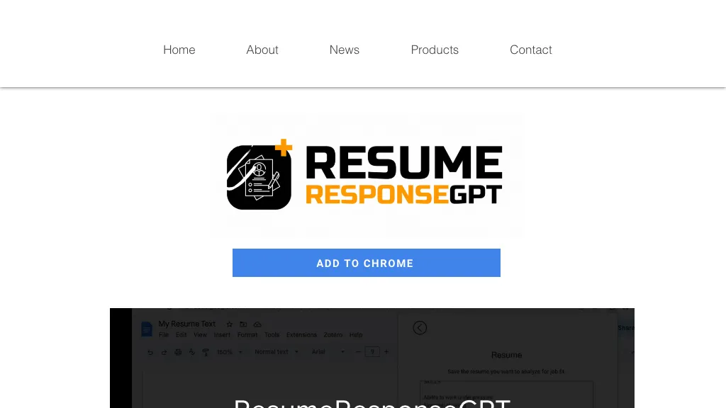 ResumeResponseGPT 1 Resumeresponsegpt