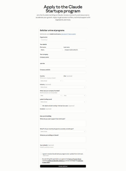 🚀 Cómo conseguir Claude Team GRATIS por 1 año para tu Startup (Sin que te rechace el bot) 7 🚀 Cómo Conseguir Claude Team Gratis Por 1 Año Para Tu Startup (Sin Que Te Rechace El Bot)